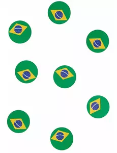 150 Brazil flag table confetti