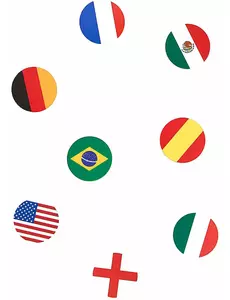 150 Multi-Nation Flag Table Confetti