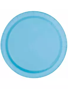 16 Pastel blue paper plates 22 cm
