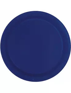 16 marineblå papirtallerkener 23 cm