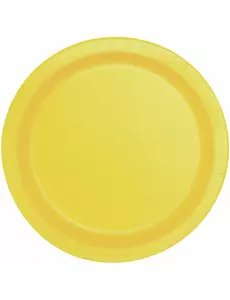 16 Light yellow cardboard plates 22 cm
