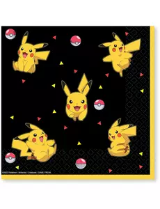 16 Pokémon Pikachu papirservietter 33 x 33 cm