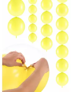 20 pastellgule oppblåsbare ballonger til sammenkobling 28 cm