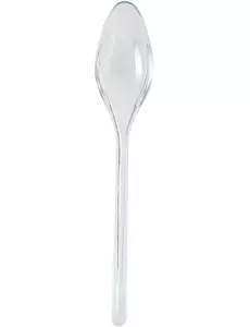 20 crystal plastic dessert spoons 14 cm