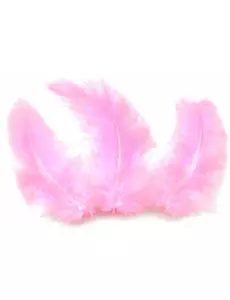 20 rosa dekorative fjær 5,5 cm