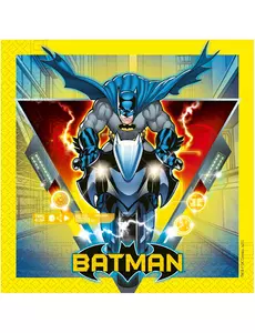 20 gule Batman-papirservietter 33 x 33 cm