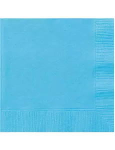 20 Sky Blue Paper Napkins 33 x 33 cm