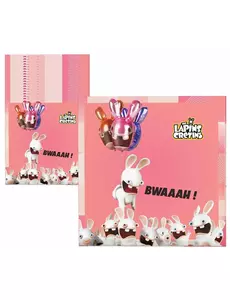 20 Raving Rabbids papirservietter 33 x 33 cm