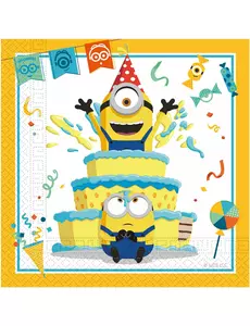 20 Minions papirservietter 33 x 33 cm