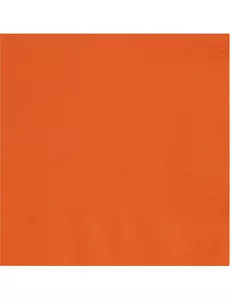 20 oransje papirservietter 33 x 33 cm
