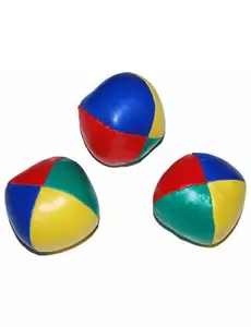 3 fargede sjongleringsballer 6 cm