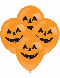 Halloween-gresskar-LED-ballonger 27,5 cm