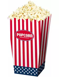4 esker med USA-popcorn
