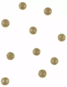40 gullglitterdekorasjonsballer 12 mm