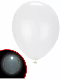 5 Illooms ® White LED Balloons