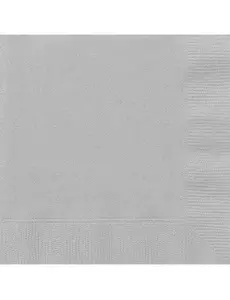 50 Grey Paper Napkins 33 x 33 cm