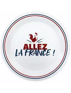6 Allez la France 23 cm papirtallerkener
