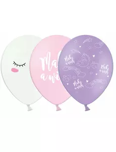 6 enhjørning lateksballonger 30 cm