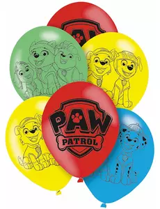 6 Paw Patrol lateksballonger 27,5 cm