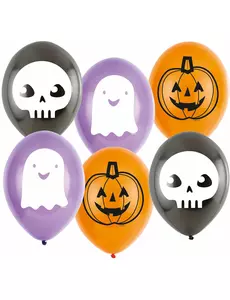 6 Halloween Venner lateksballonger 23 cm