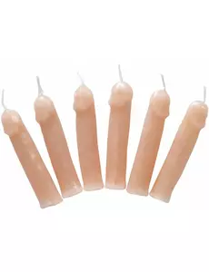 6 penislys à 7,5 cm