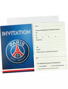 6 invitasjonskort + 6 PSG-konvolutter 12 x 16,5 cm