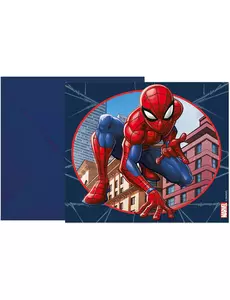 Spiderman-invitasjonskort med konvolutter