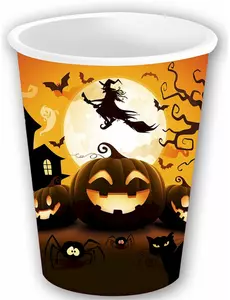 6 Halloween-gresskar-papirkopper 240 ml