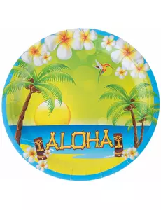 8 Aloha papirtallerkener 23 cm
