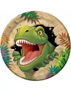 8 Dinosaur bursdagspappettallerkener 23 cm
