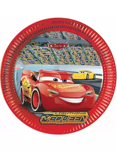 8 biler 3 23 cm papirtallerkener