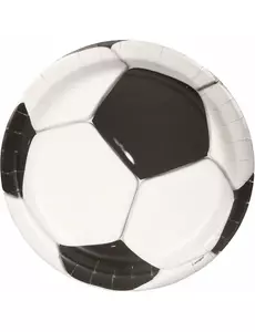 8 fotball-pappistallerkener 23 cm