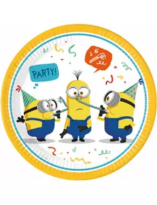 8 Minions-papirtallerkener 23 cm