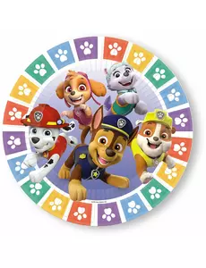 8 Paw Patrol paper plates 23 cm