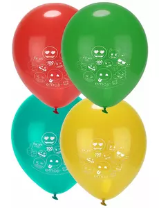 lateksballonger med emoji-trykk