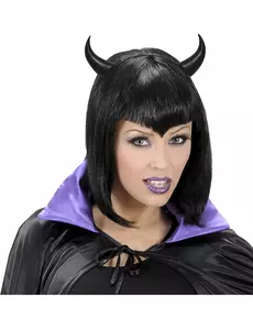 Svarte hornpannebånd for voksne til Halloween