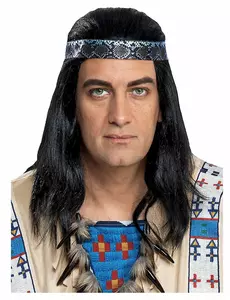 Voksen Winnetou-parykk