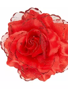 Rød rose for kvinners hår