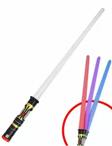 3-i-1 80 cm uttrekkbar lysende lyssverd