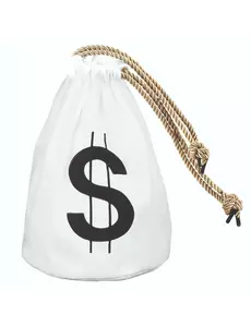 Hvit dollarpose 29 x 20 cm