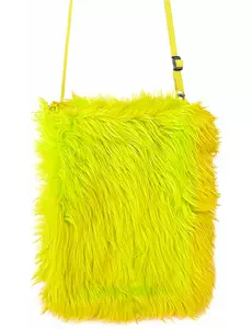 Neon gul plysjveske
