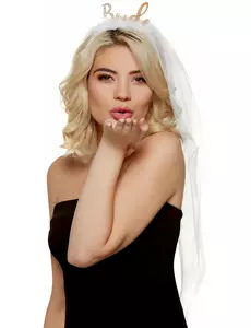 Bride headband with veil for adult EVJF