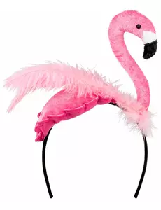 Rosa fjærflamingo-pannebånd til voksne