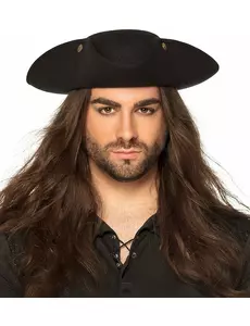 Voksen svart tricorn