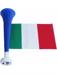 Fotballtrompet med italiensk flagg
