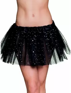 Women's black glitter star tutu