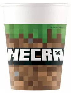 8 Minecraft 200 ml pappkopper