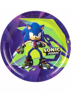8 store Sonic Prime-tallerkener 23 cm