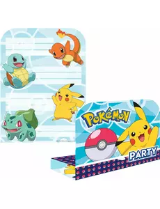 8 Pokémon-invitasjoner og konvolutter