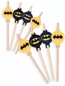 8 Batman-medaljongsugerør av papp, 20 cm